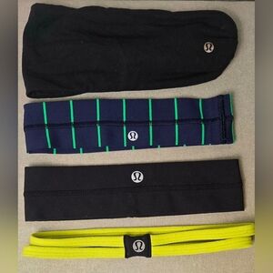 Lululemon Headband Bundle – 4 Styles, Logo Detail, Athletic & Casual